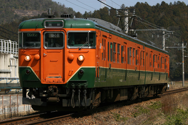 福知山電車区113系S5編成を船岡～園部間で撮影した写真