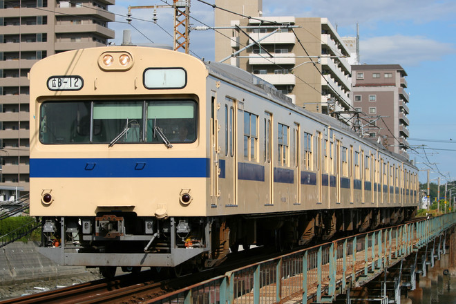 広島運転所103系B12編成を安芸阿賀～新広間で撮影した写真