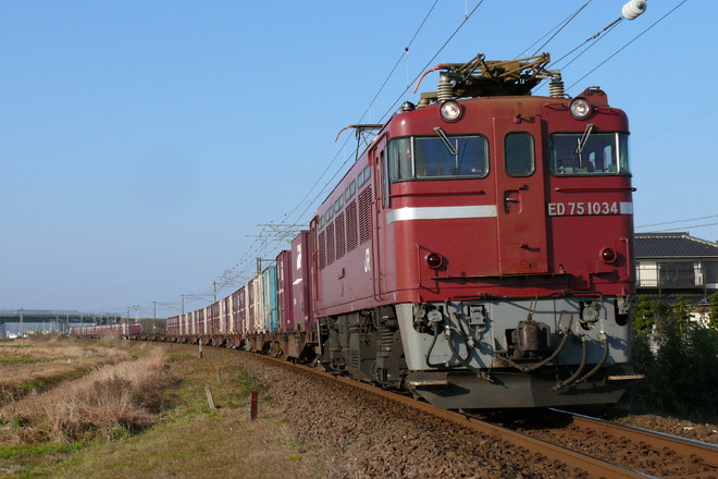 仙台総合鉄道部ED751034を亘理～浜吉田間で撮影した写真