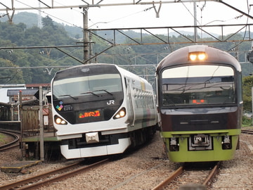 JR東日本 松本車両センターと高崎車両センター E257系と485系 