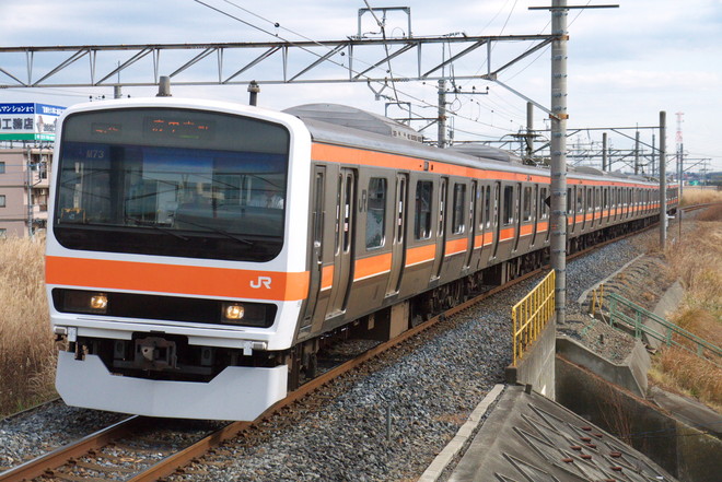 京葉車両センター209系ケヨM73編成を吉川駅で撮影した写真