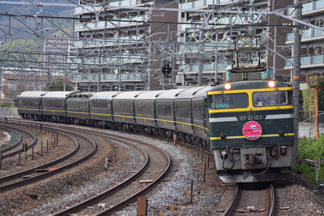 宮原客車区EF81103を山崎～島本間で撮影した写真