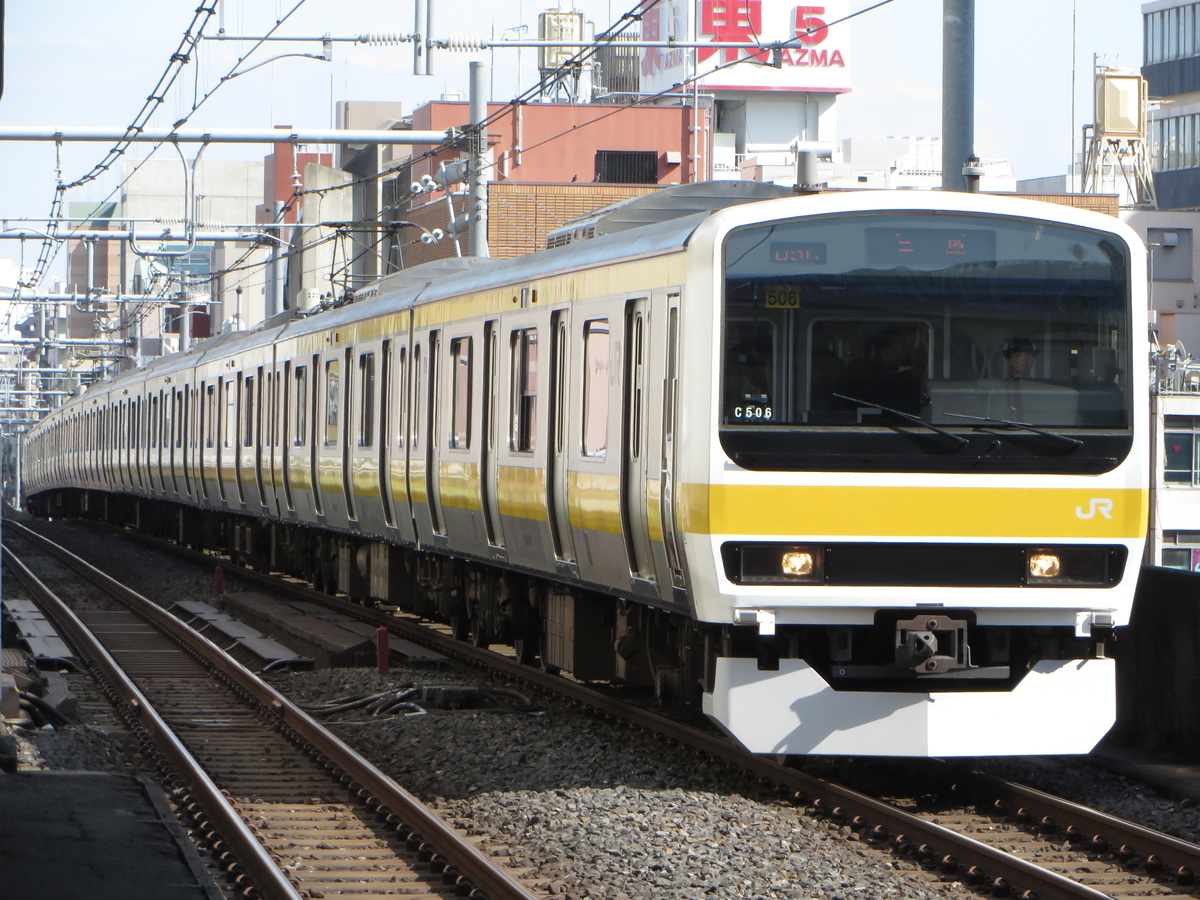 JR東日本 三鷹車両センター 209系 ミツC506編成