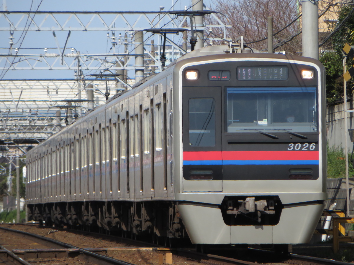京成電鉄 宗吾車両基地 3000形 3026編成