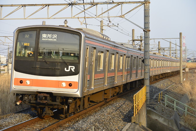 京葉車両センター205系ケヨM62編成を吉川駅で撮影した写真