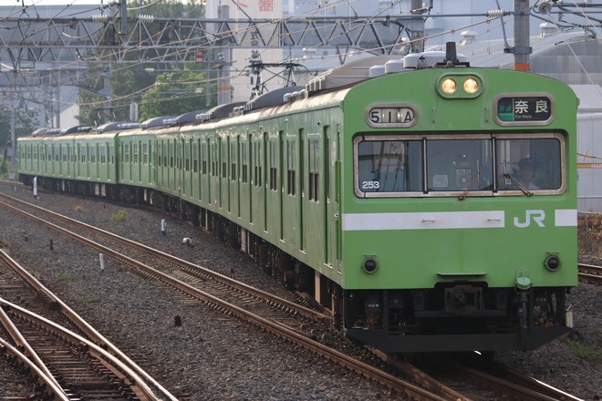 吹田総合車両所奈良支所103系NS412編成を久宝寺駅で撮影した写真
