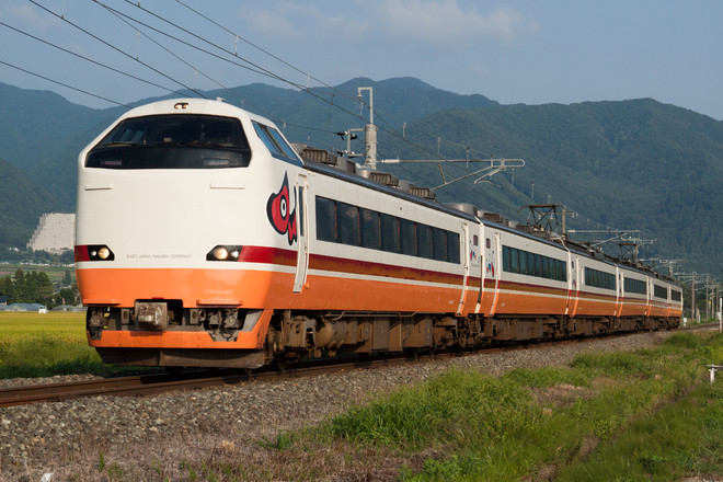 仙台車両センター485系G55・G58編成を川桁～猪苗代間で撮影した写真