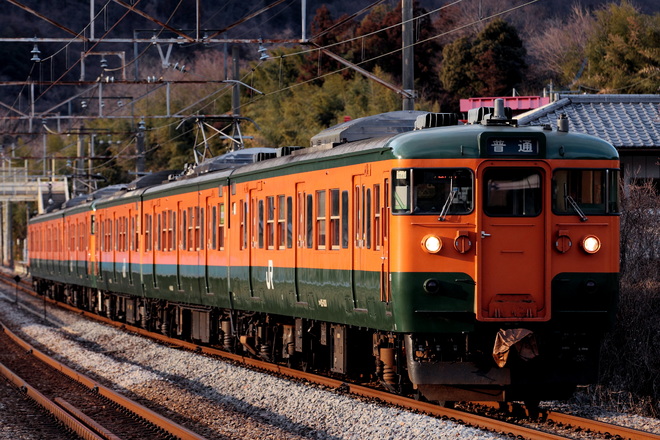 高崎車両センター115系T1041編成を津久田～敷島間で撮影した写真