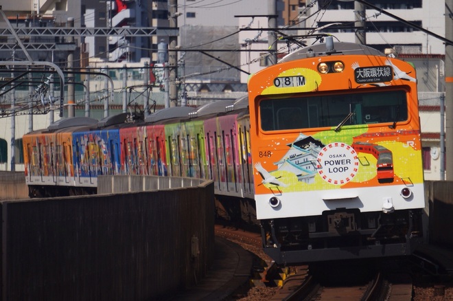 森ノ宮電車区103系モリNA3編成を今宮駅で撮影した写真