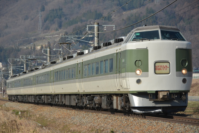 長野総合車両センター189系N102を篠ノ井～稲荷山間で撮影した写真
