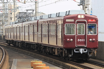 阪急電鉄 平井車庫 3000系 3011F