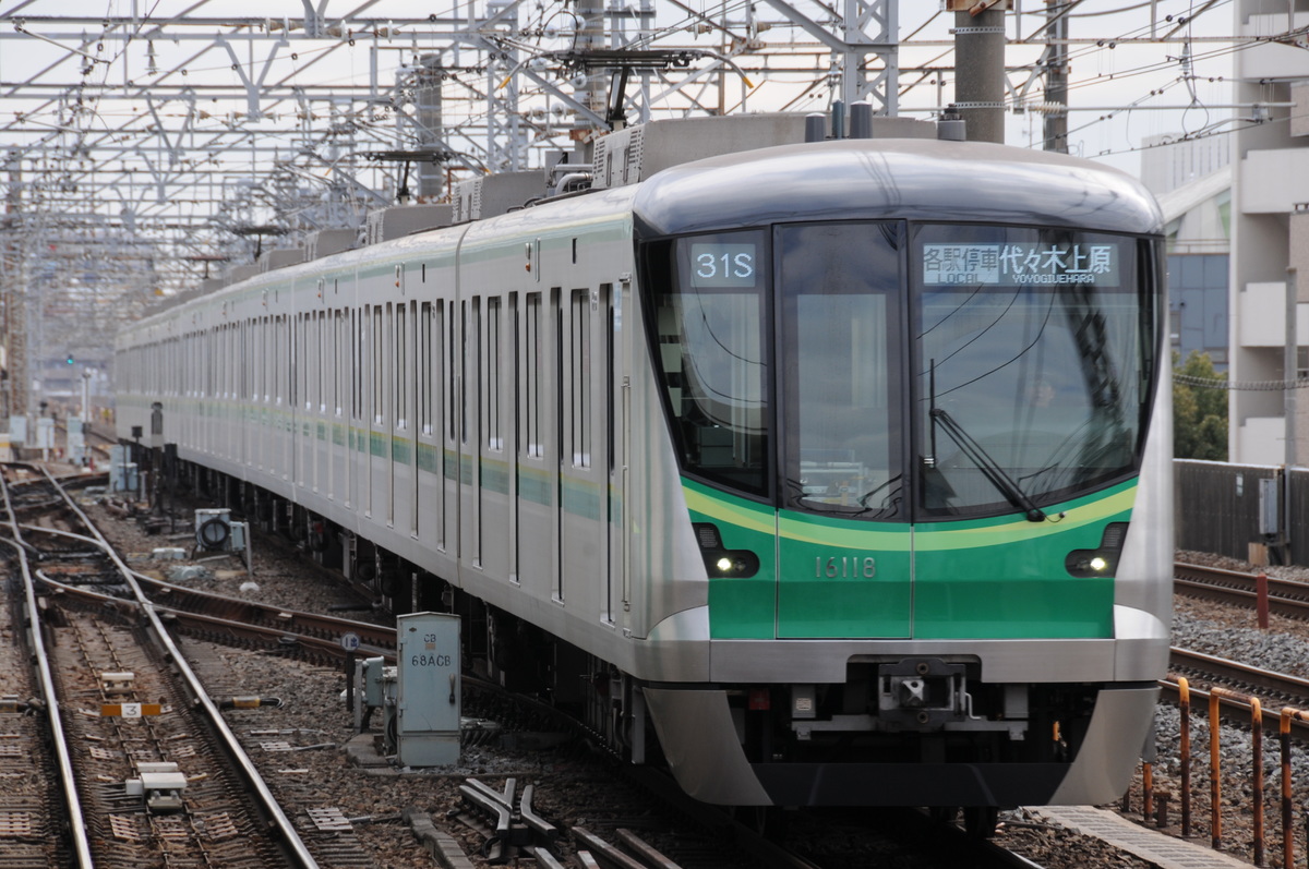 東京メトロ 綾瀬検車区 16000系 16118F