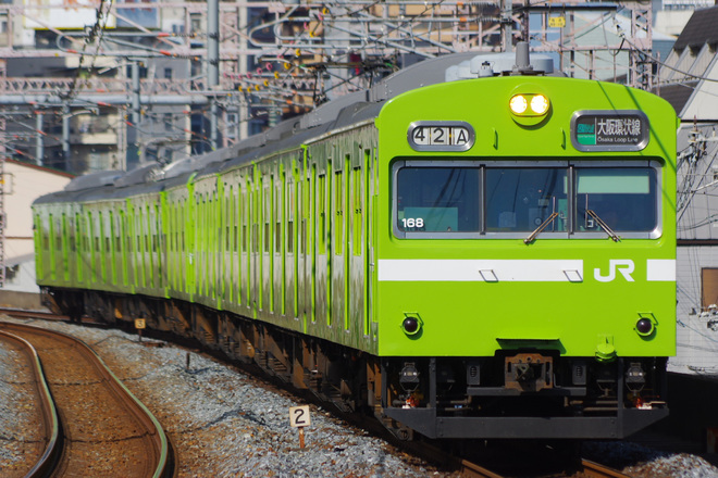 奈良電車区103系ナラNS401編成を福島駅で撮影した写真