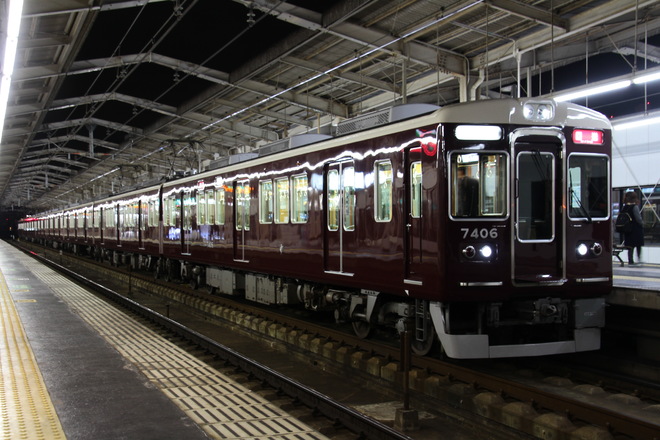 正雀車庫7300系7306Fを高槻市駅で撮影した写真