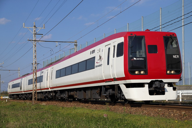 2100系E2編成を北須坂～須坂間で撮影した写真