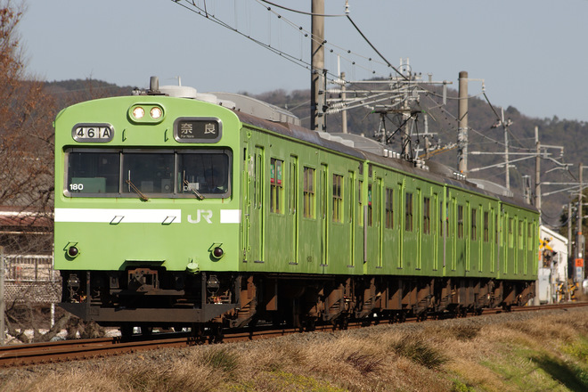 103系NS403をJR藤森～桃山間で撮影した写真