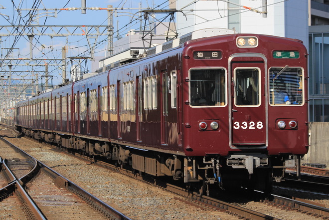 正雀車庫3300系3328Fを高槻市駅で撮影した写真