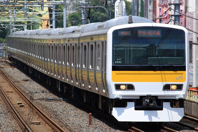 三鷹車両センターE231系ミツA507編成を秋葉原駅で撮影した写真
