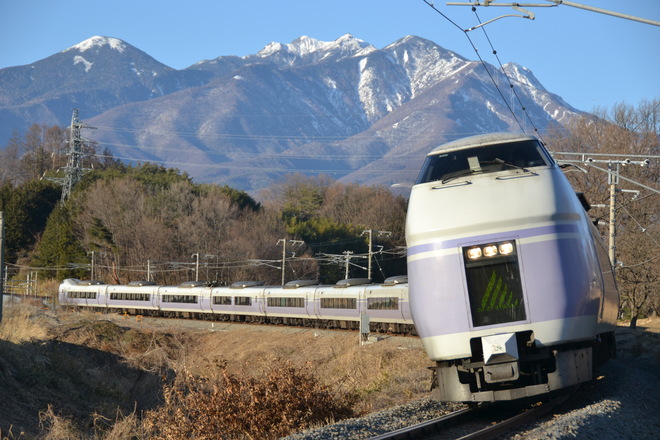 松本車両センターE351系S2+S22を長坂～小淵沢間で撮影した写真