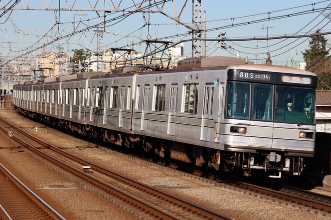 千住検車区03系03-104Fを多摩川駅で撮影した写真