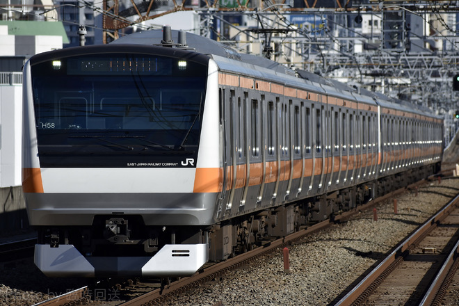 E233系H58編成を阿佐ヶ谷駅で撮影した写真