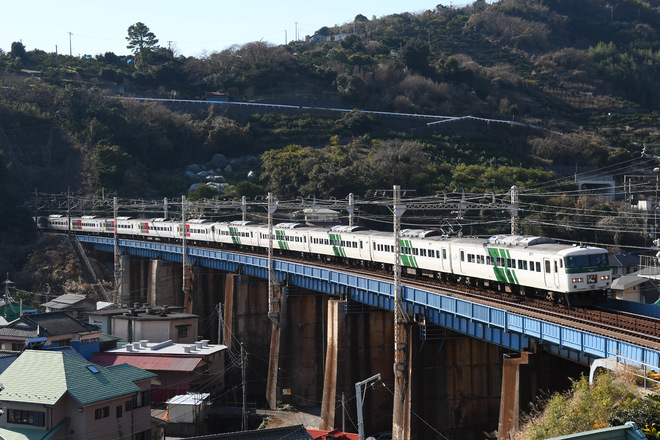 115系を根府川～早川間で撮影した写真