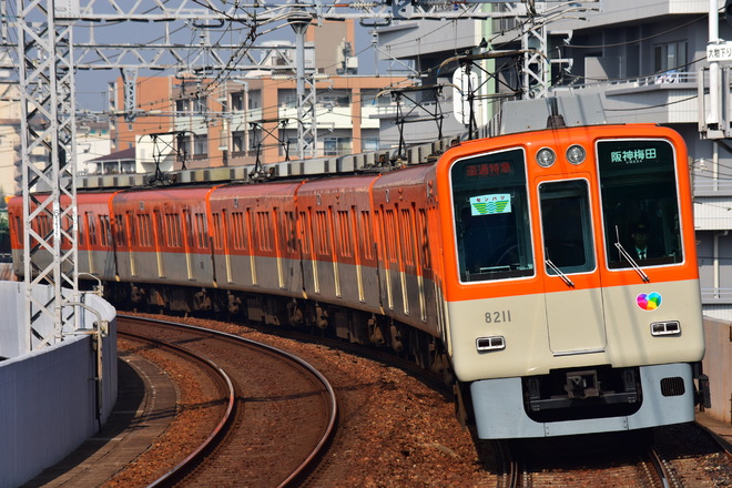 尼崎車庫8000系8211Fを杭瀬駅で撮影した写真