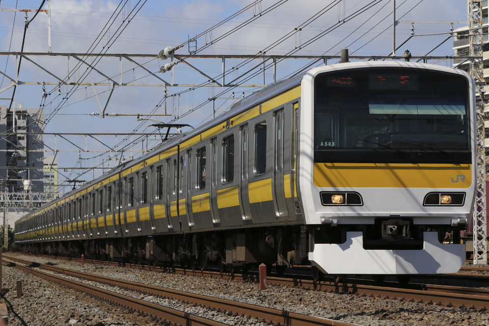 JR東E231系ミツA508編成<br class="br-sp" />(A508編成)(ミツA508)の写真