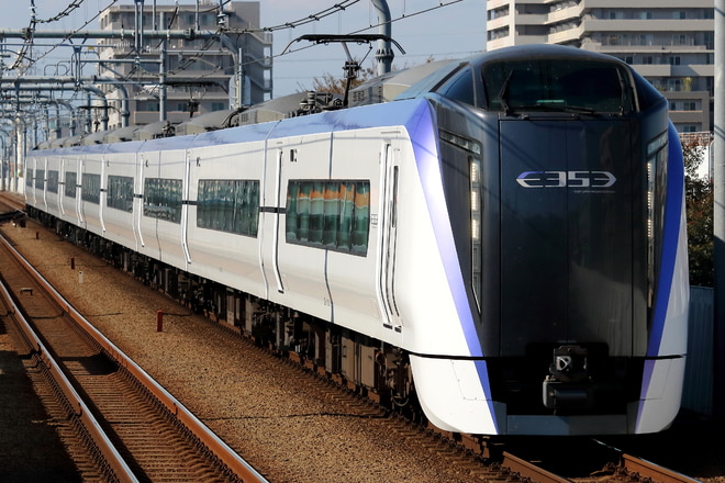 松本車両センターE353系S101編成を武蔵境駅で撮影した写真
