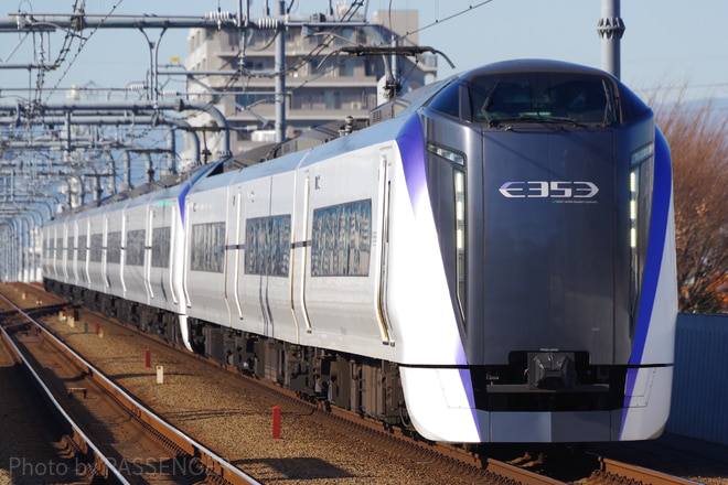 松本車両センターE353系モトS201編成を武蔵境駅で撮影した写真