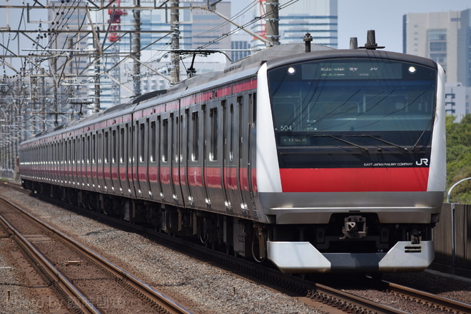 E233系ケヨ504を検見川浜駅で撮影した写真