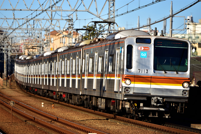 7000系7113Fを多摩川駅で撮影した写真