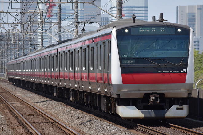 E233系ケヨ516を検見川浜駅で撮影した写真