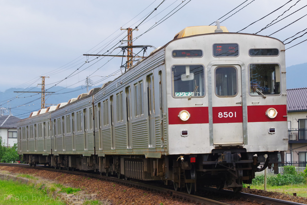 長野電鉄 須坂車両工場 8500系 T1編成