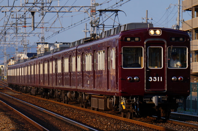 正雀車庫3300系3311×7Rを茨木市～南茨木間で撮影した写真