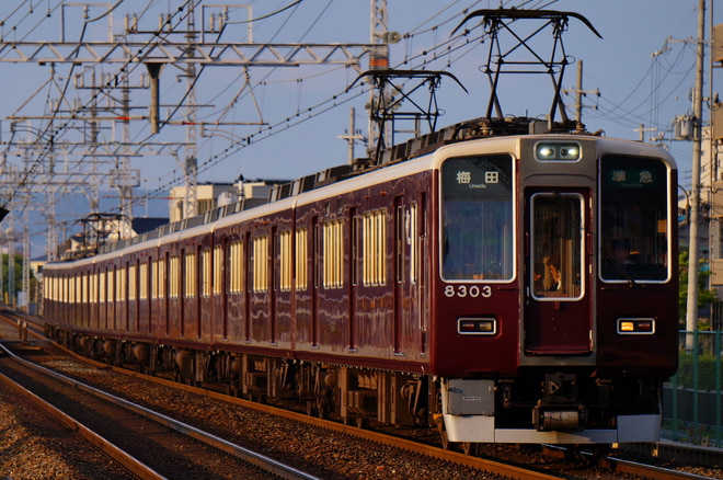 正雀車庫8300系8303×8Rを茨木市～南茨木間で撮影した写真