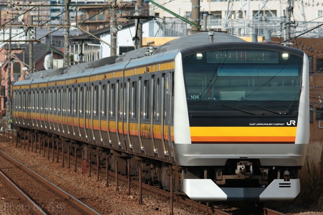 E233系ナハN36編成を尻手駅で撮影した写真
