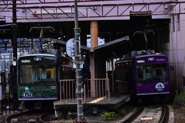 京福電気鉄道 西院車庫 モボ2001形 モボ2002