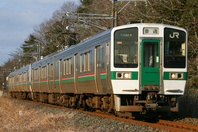 仙台車両センター719系H-41編成を原ノ町～磐城太田間で撮影した写真