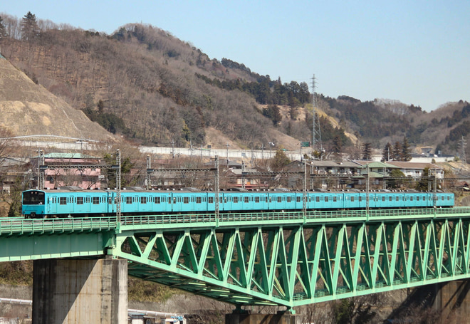 京葉車両センター201系ケヨ53編成を鳥沢～猿橋間で撮影した写真