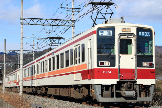 南栗橋車両管区新栃木出張所6050系6174Fを新高徳～大桑間で撮影した写真