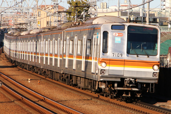 7000系7109Fを多摩川駅で撮影した写真