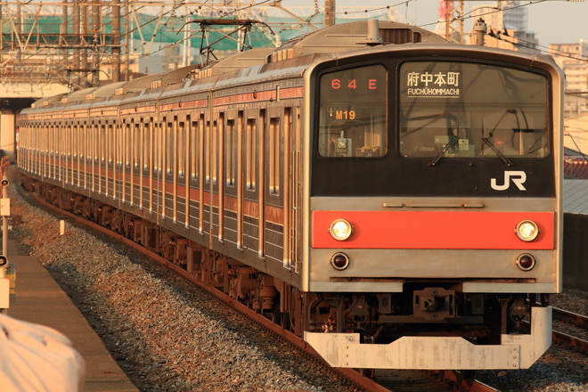 京葉車両センター205系ケヨM19編成を西浦和駅で撮影した写真