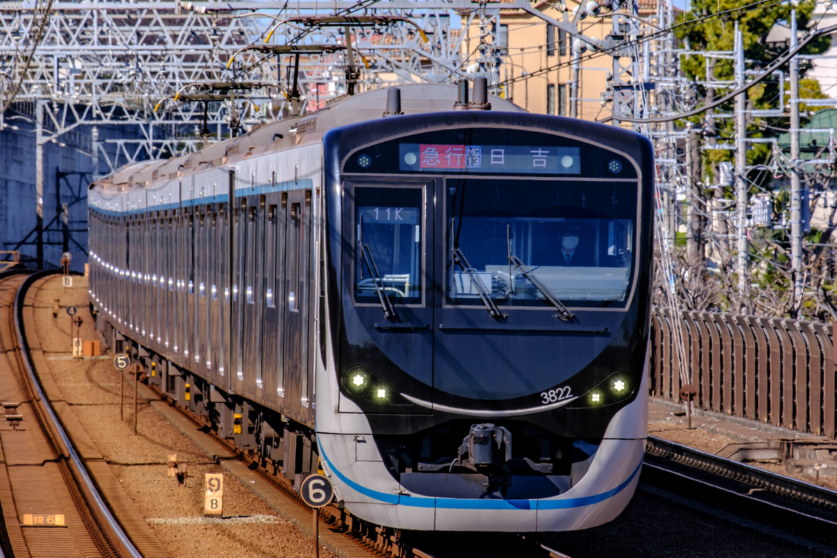 東急電鉄 元住吉検車区 3020系 3122F