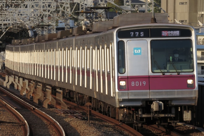 鷺沼検車区8000系8119Fを二子新地駅で撮影した写真