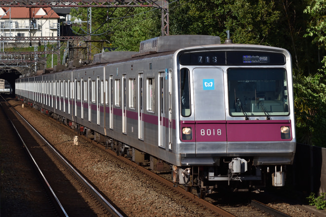 鷺沼検車区8000系8118Fを田奈駅で撮影した写真