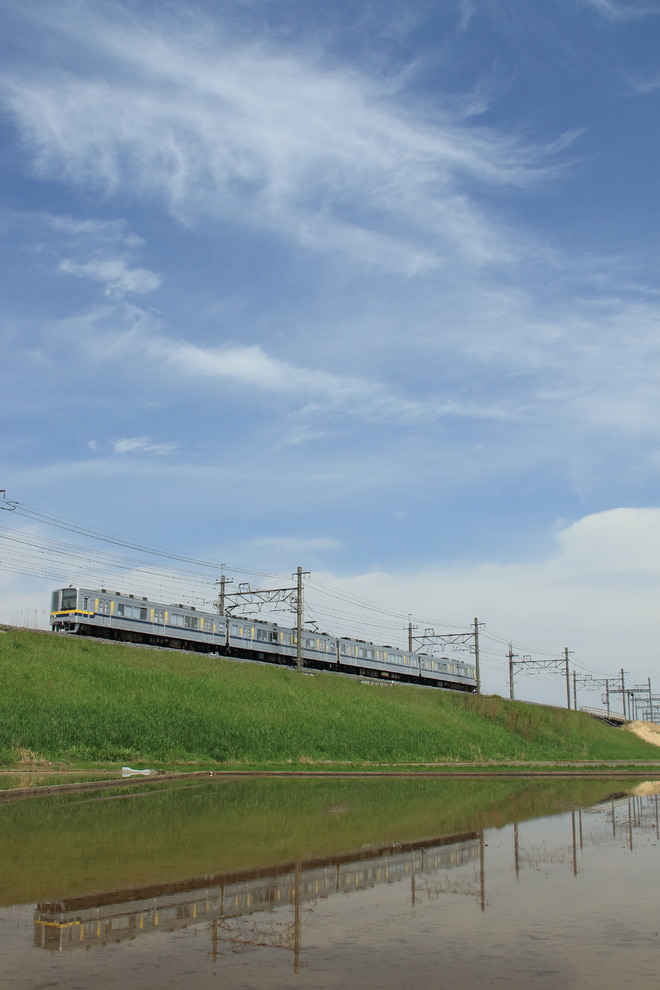 南栗橋車両管区新栃木出張所20000系21412Fを新古河～栗橋間で撮影した写真