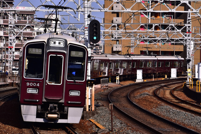西宮車庫9000系9004Fを中津駅で撮影した写真