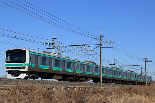 松戸車両センター本区E231系マト124編成を東川口～東浦和間で撮影した写真