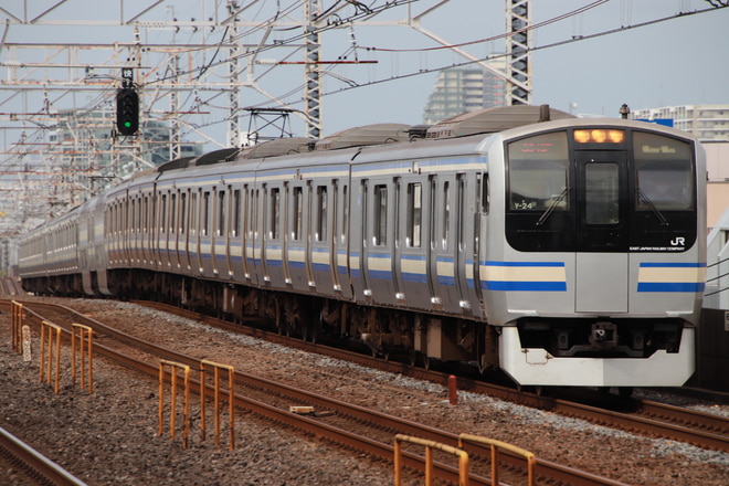 鎌倉総合車両センターE217系を小岩駅で撮影した写真